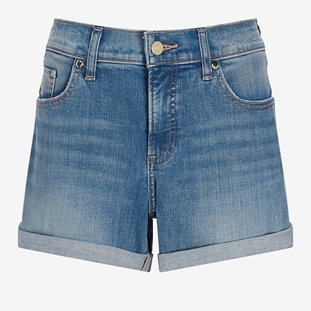 00 Midrise Convertible Hem Express Denim Shorts NWOT